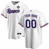 Men's Texas Rangers Active Player Custom White 2023 World Series Stitched Baseball Jersey,baseball caps,new era cap wholesale,wholesale hats